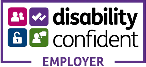 Logo displaying the text "Identity Employer," featuring colorful icons representing diversity and inclusion. The design highlights the organization's commitment to equitable employment practices.